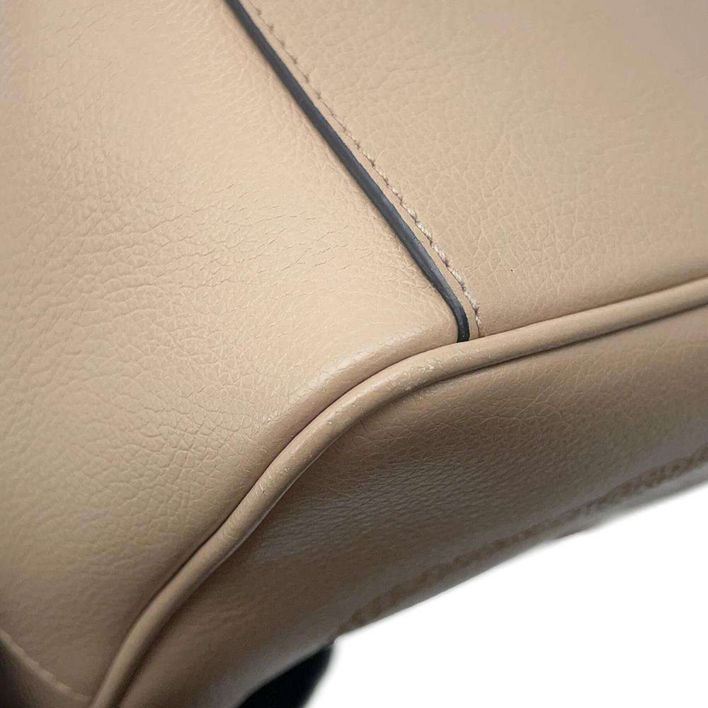 PRADA Logo Shoulder Bag Beige1BH089 Leather