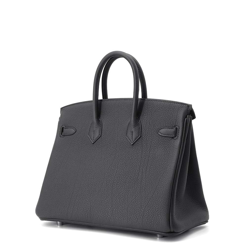 HERMES Birkin Verso Plomb/Vert Olive Togo Leather Size 25