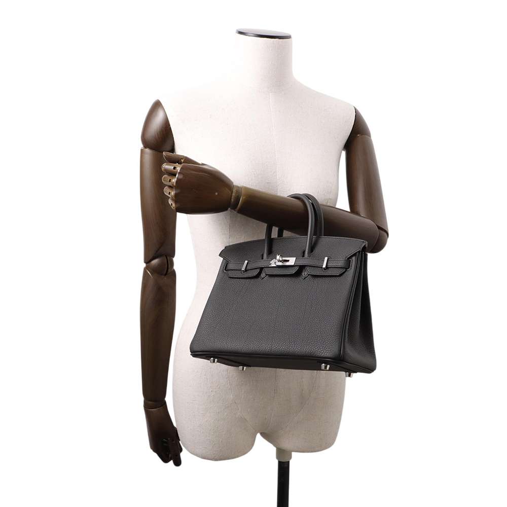 HERMES Birkin Verso Plomb/Vert Olive Togo Leather Size 25