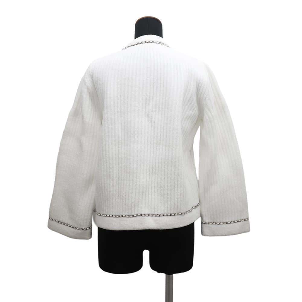 CHANEL Jacket Lion Button Size 34 WhiteP73520 Polyamide100%