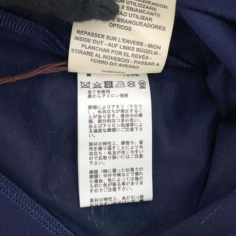 HERMES Jungle Love Cut and Sew Size 34 Navy/White Cotton100%