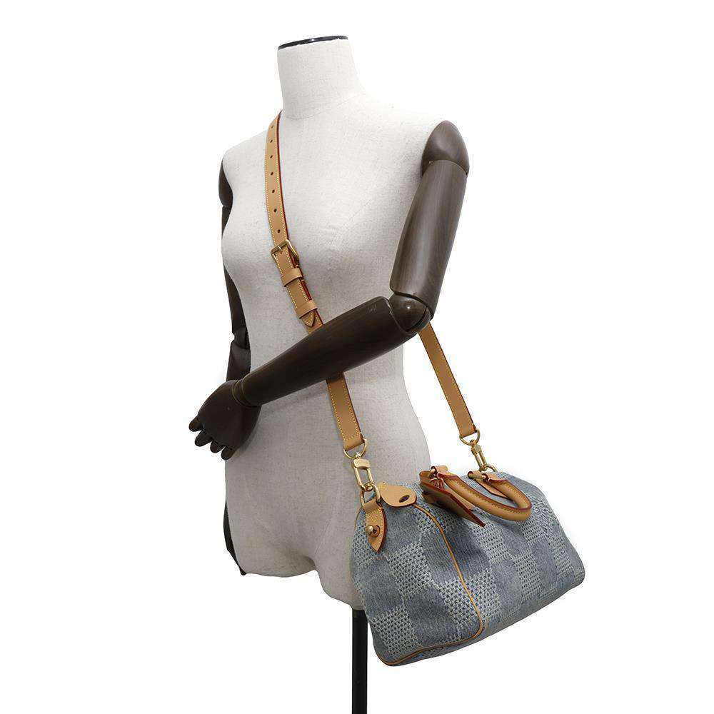 LOUIS VUITTON Speedy Bandouliere BlueN40700 Damier・Denim Size 25