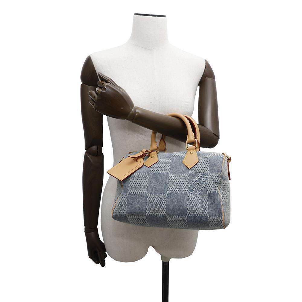 LOUIS VUITTON Speedy Bandouliere BlueN40700 Damier・Denim Size 25