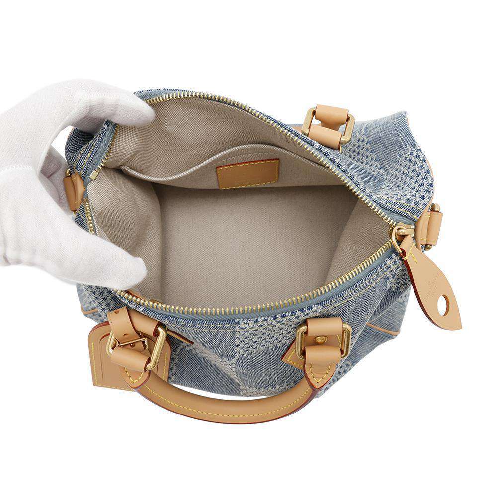 LOUIS VUITTON Speedy Bandouliere BlueN40700 Damier・Denim Size 25