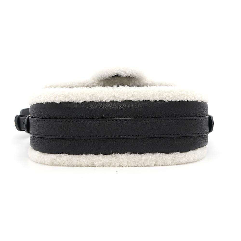 LOUIS VUITTON LV Pont Neuf Soft NoirM58971 Calf Leather Shearling Size PM