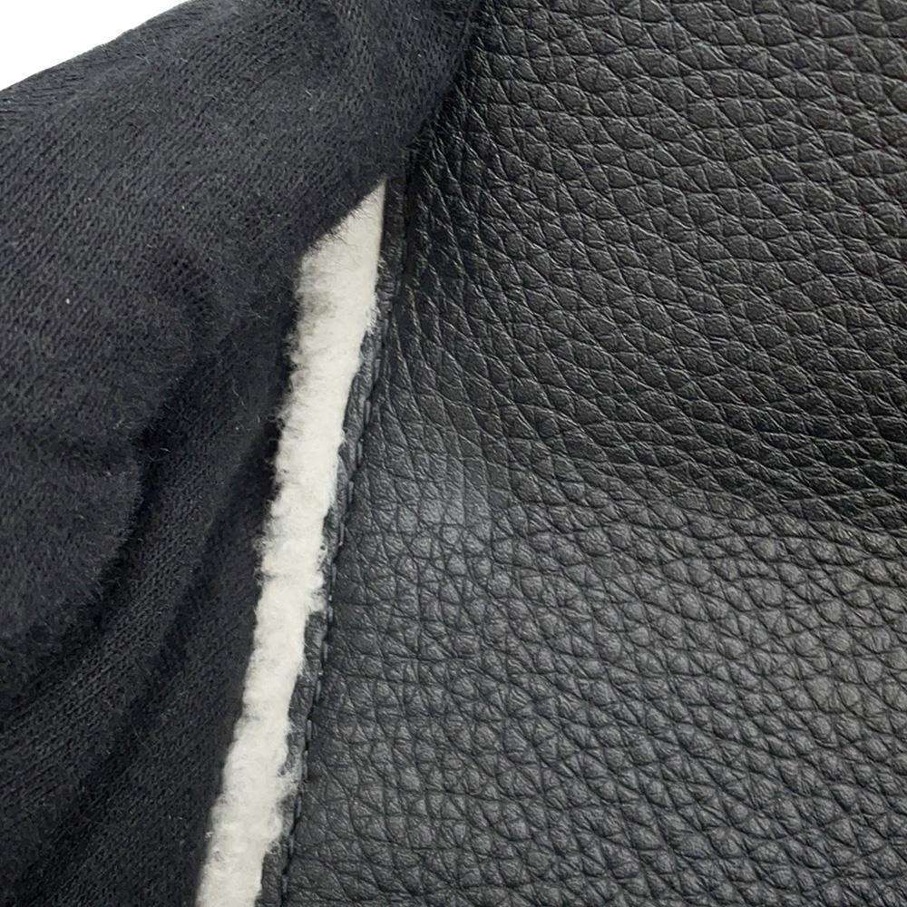 LOUIS VUITTON LV Pont Neuf Soft NoirM58971 Calf Leather Shearling Size PM