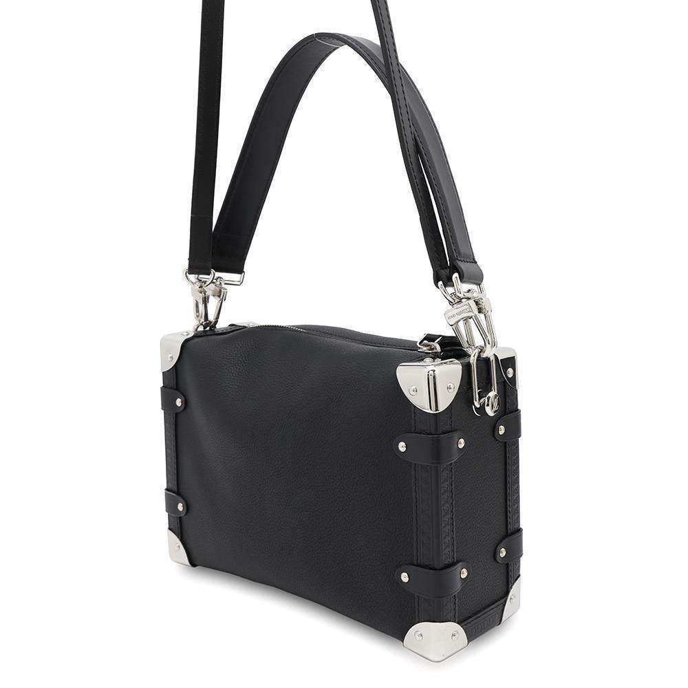 LOUIS VUITTON side trunk NoirM25160 Grained Calf Leather Size MM