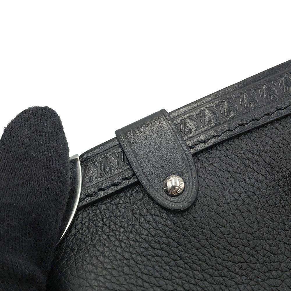 LOUIS VUITTON side trunk NoirM25160 Grained Calf Leather Size MM