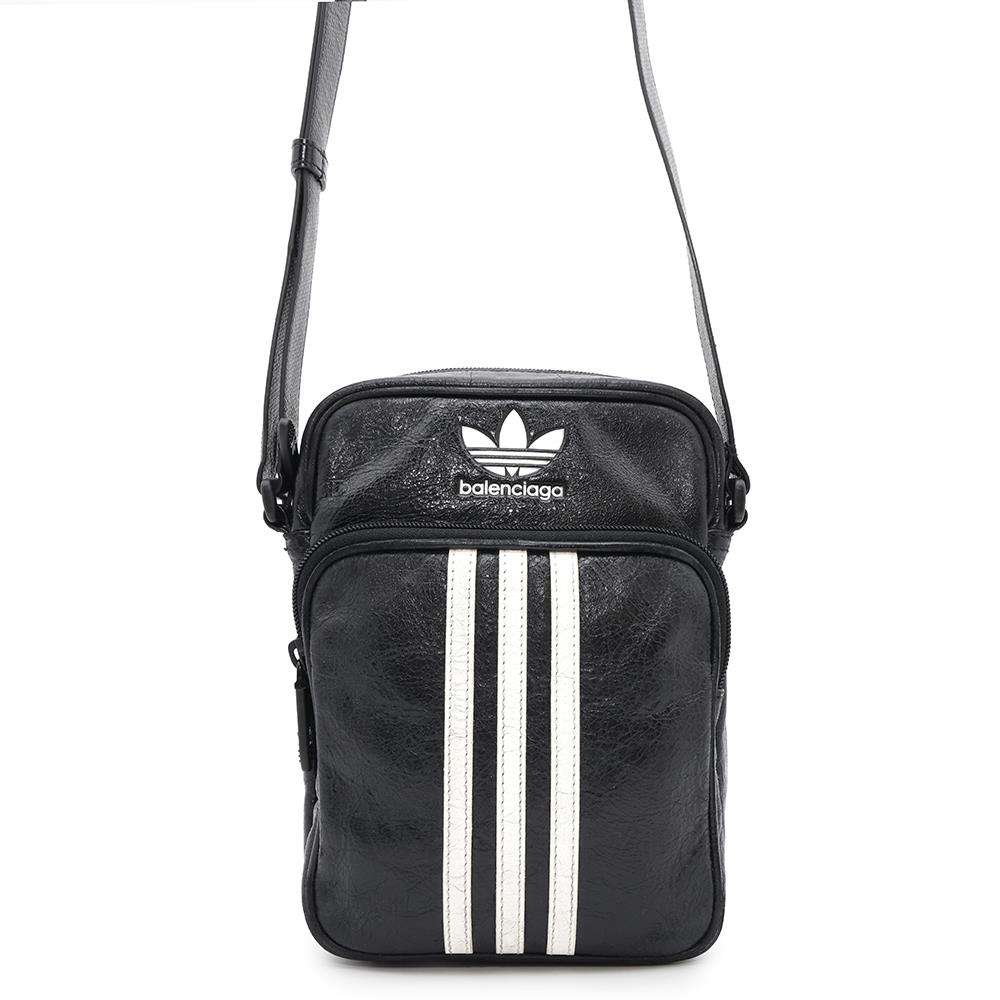 BALENCIAGA Adidas Collaboration Small Crossbody Black721850 Leather