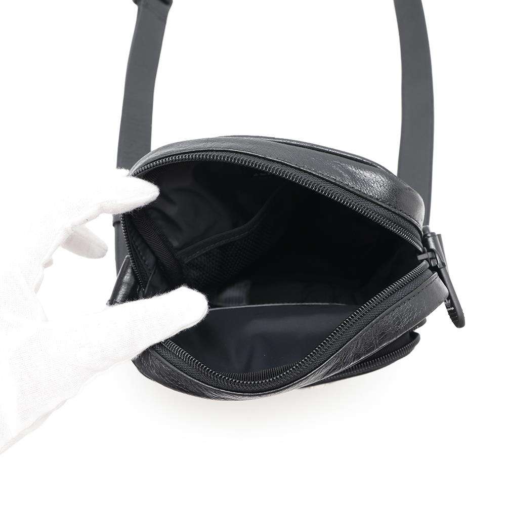 BALENCIAGA Adidas Collaboration Small Crossbody Black721850 Leather