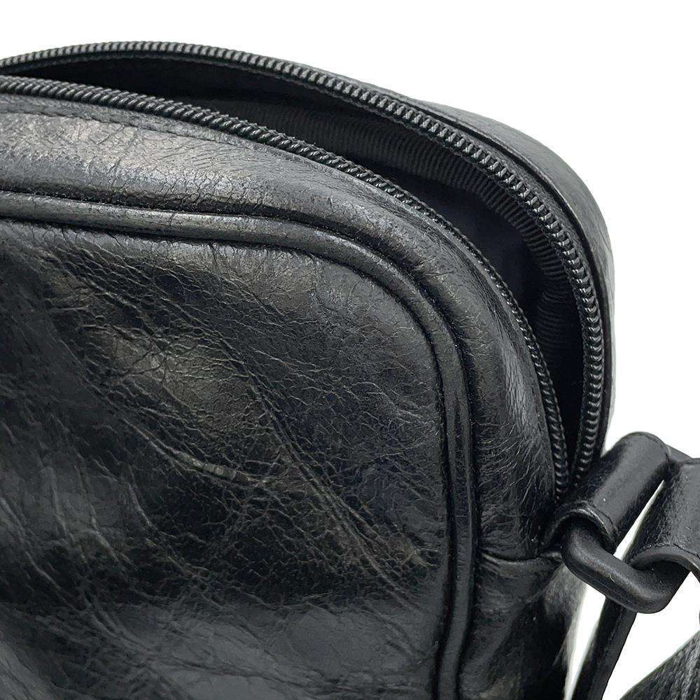BALENCIAGA Adidas Collaboration Small Crossbody Black721850 Leather