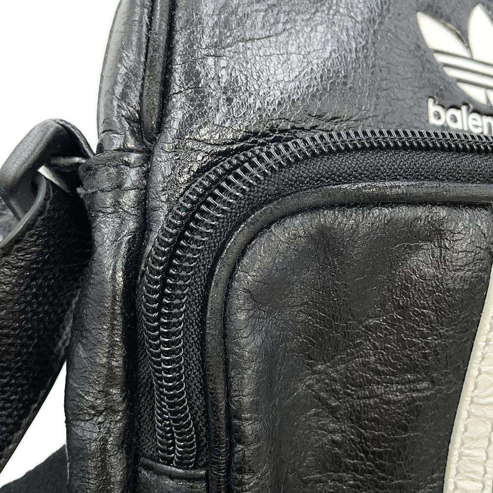 BALENCIAGA Adidas Collaboration Small Crossbody Black721850 Leather
