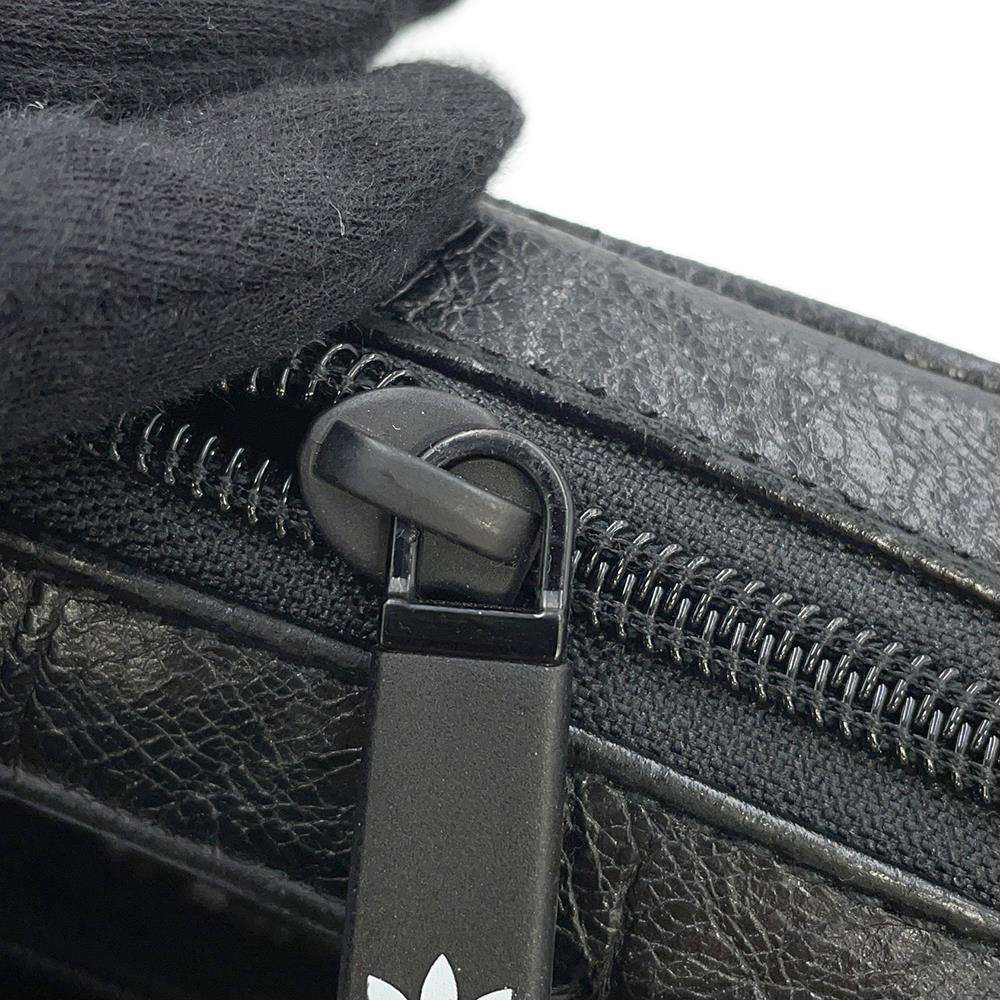 BALENCIAGA Adidas Collaboration Small Crossbody Black721850 Leather