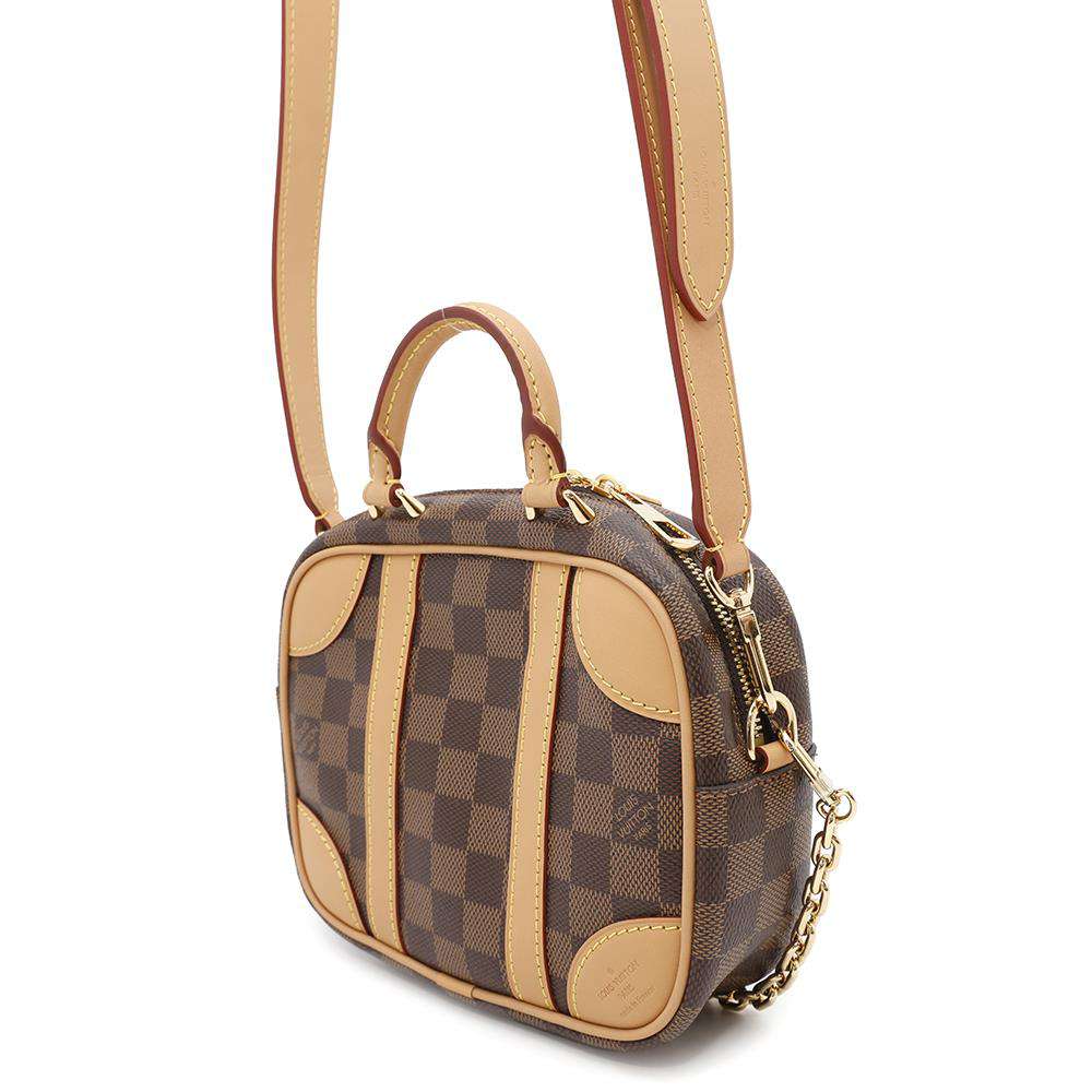 LOUIS VUITTON Valisette Souple BrownN50065 Damier Ebene Canvas Size BB