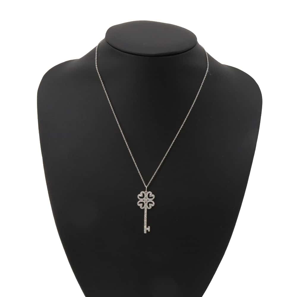 TIFFANY&Co. Quatra Heart Key Necklace Pt950