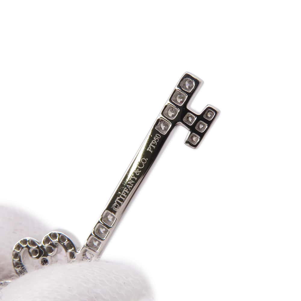 TIFFANY&Co. Quatra Heart Key Necklace Pt950