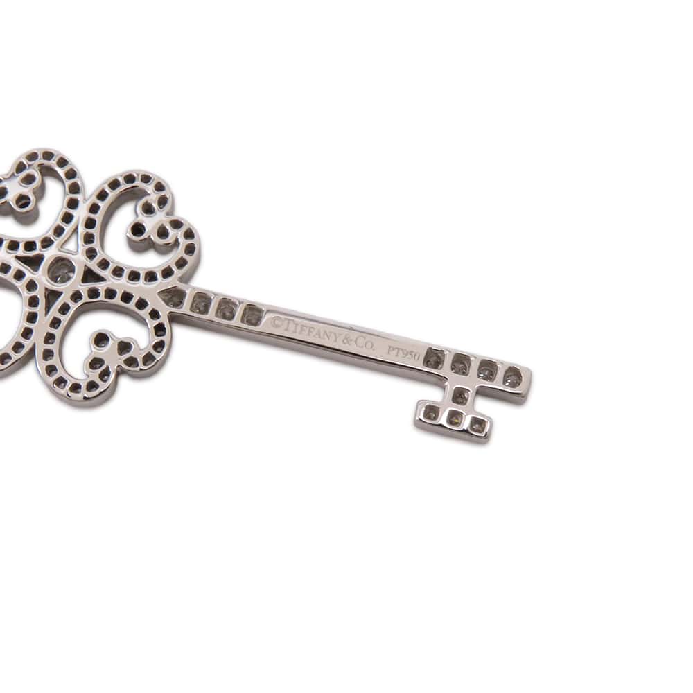 TIFFANY&Co. Quatra Heart Key Necklace Pt950