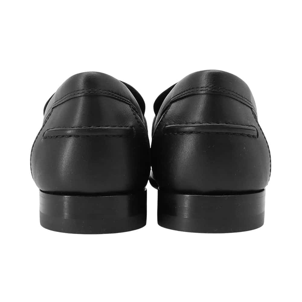 HERMES Mocassins Loafers Destin Black Leather Size 36H