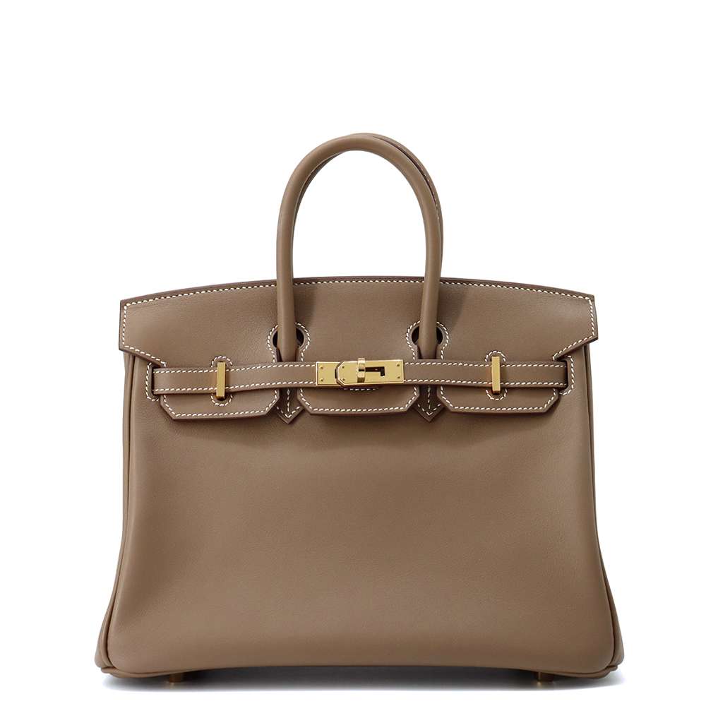 HERMES Birkin Etoupe Swift Leather Size 25