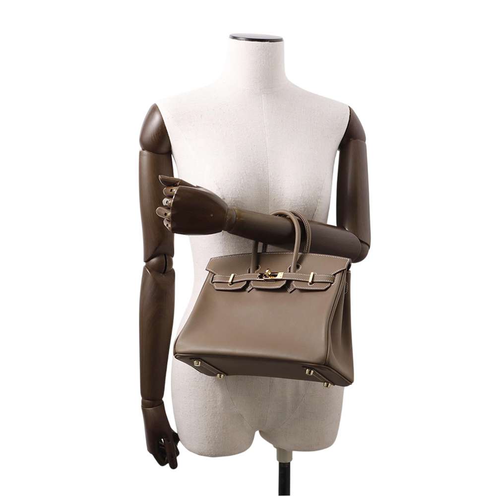 HERMES Birkin Etoupe Swift Leather Size 25