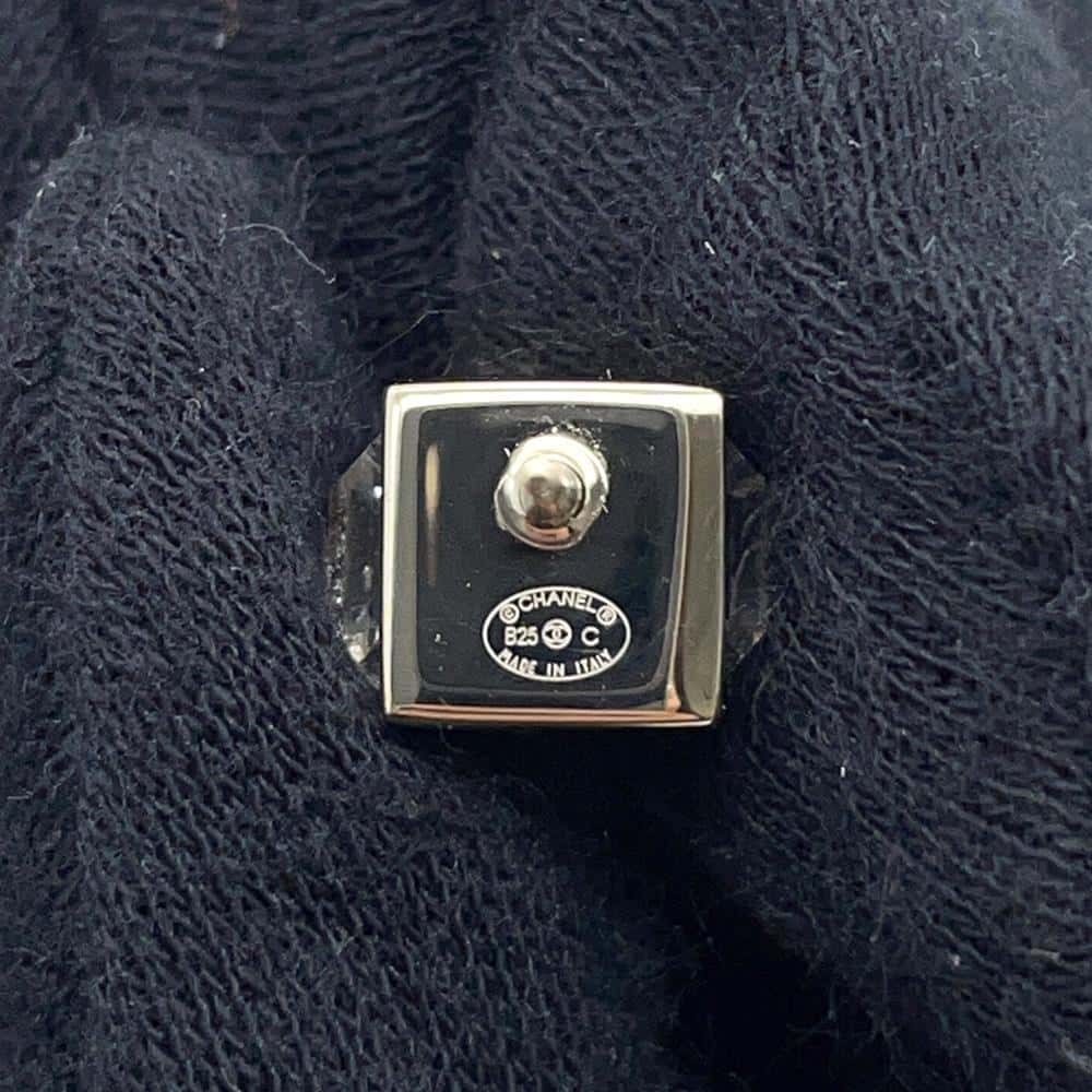 CHANEL CC Logo Cube Rhinestone Earrings Champagne GoldABE805 Metal Rhinestone