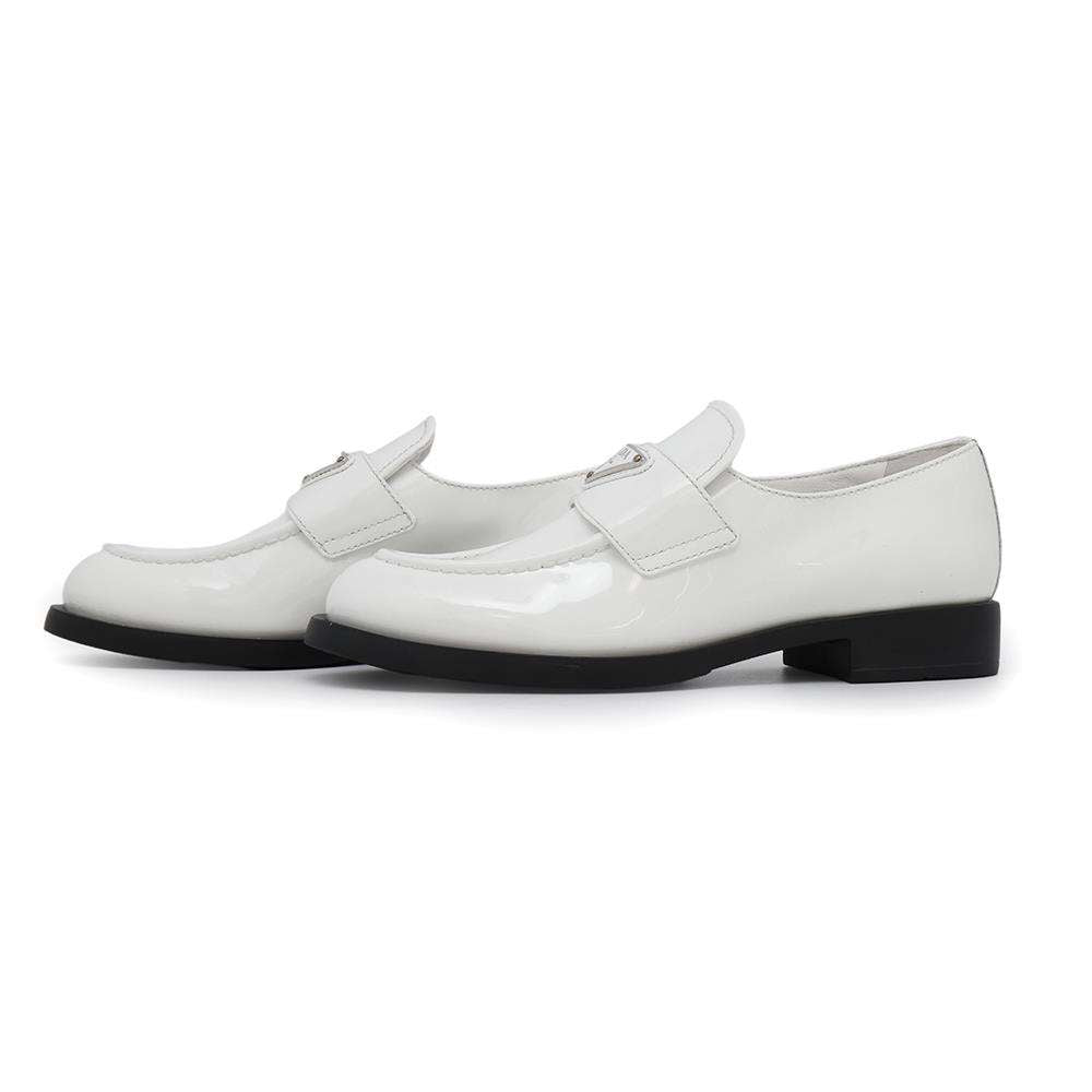 PRADA loafers White1D329N Patent Leather Size 36