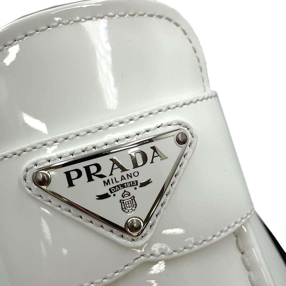 PRADA loafers White1D329N Patent Leather Size 36