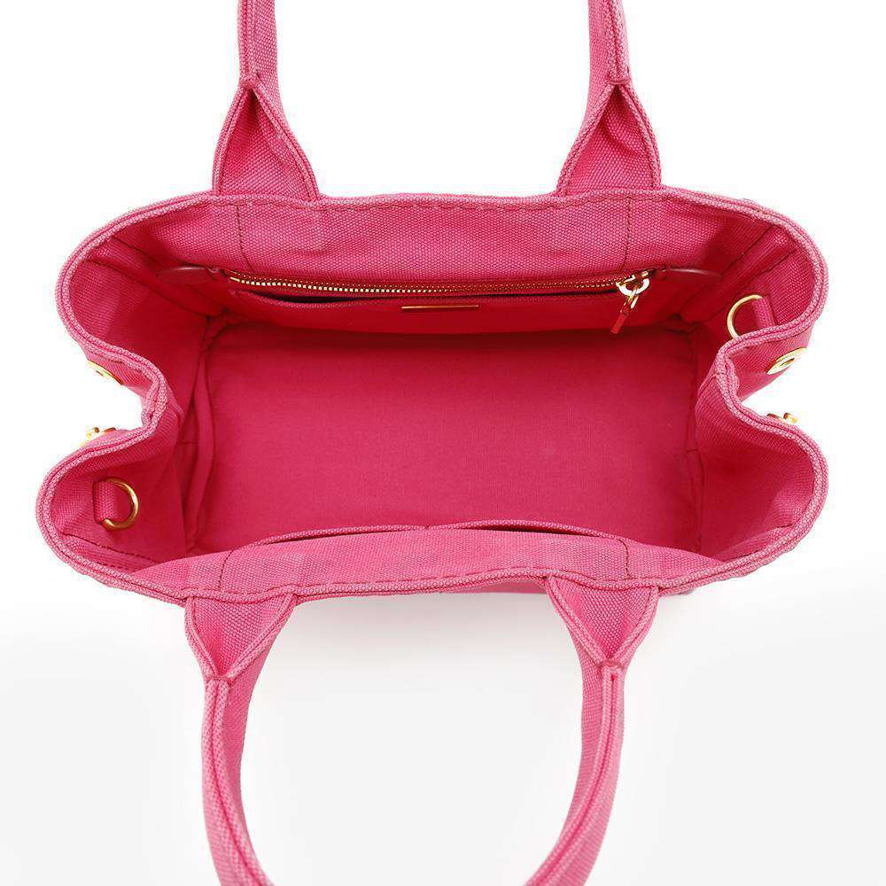 PRADA Canapa ShoulderTote Bag Pink1BG439 Canvas