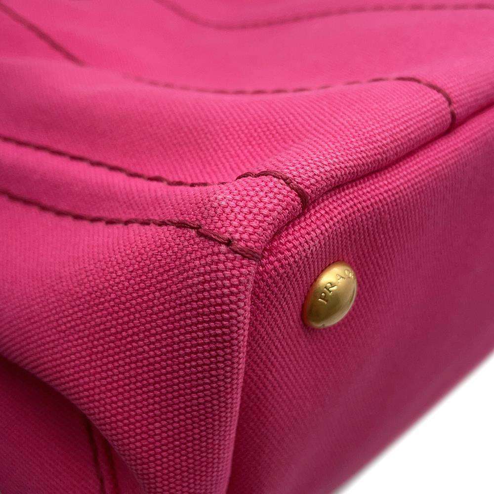 PRADA Canapa ShoulderTote Bag Pink1BG439 Canvas