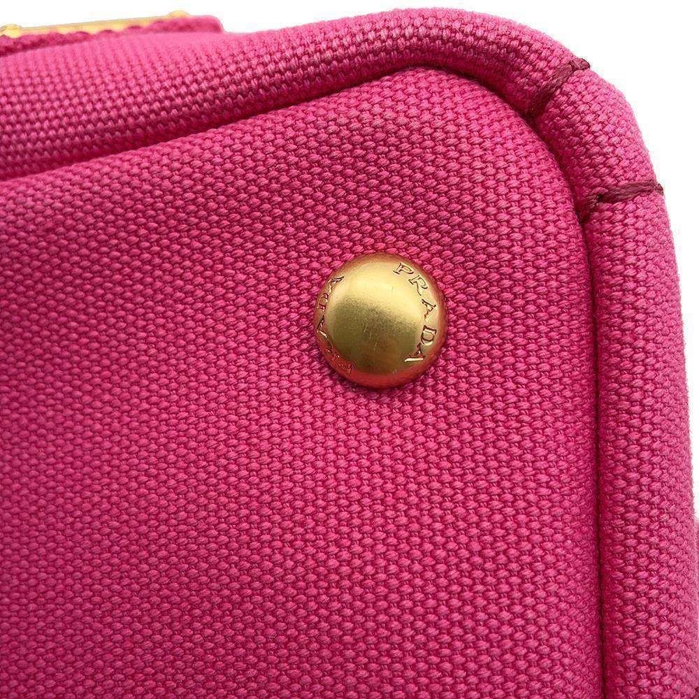 PRADA Canapa ShoulderTote Bag Pink1BG439 Canvas