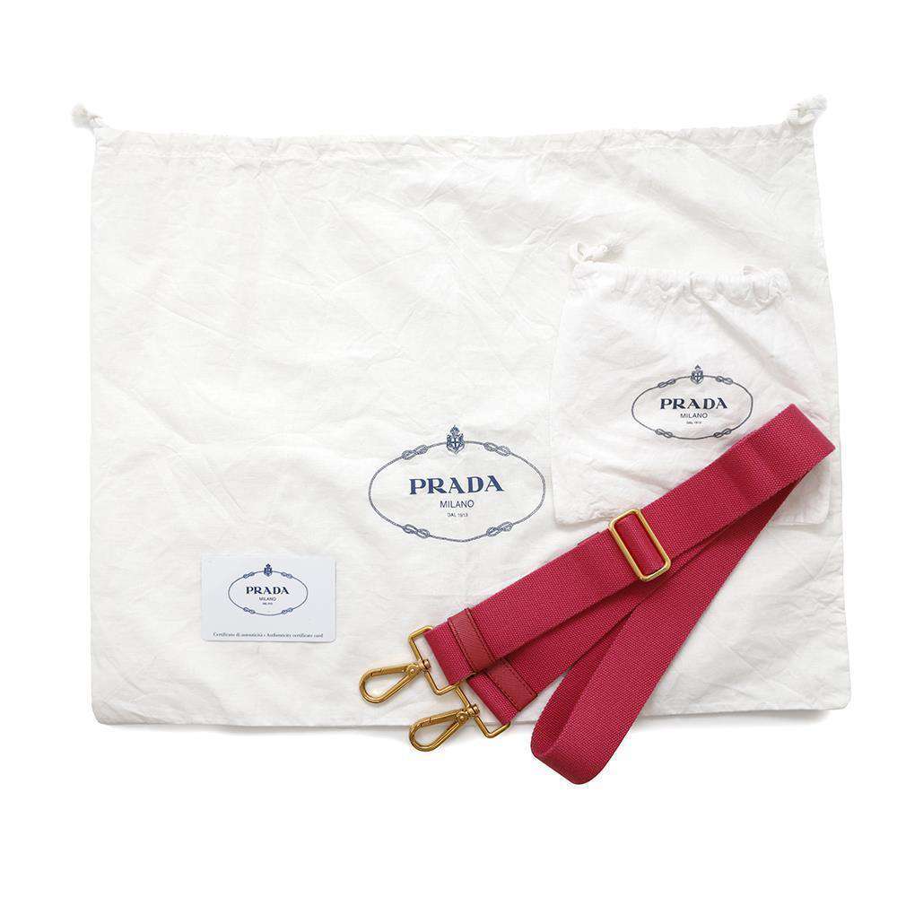 PRADA Canapa ShoulderTote Bag Pink1BG439 Canvas