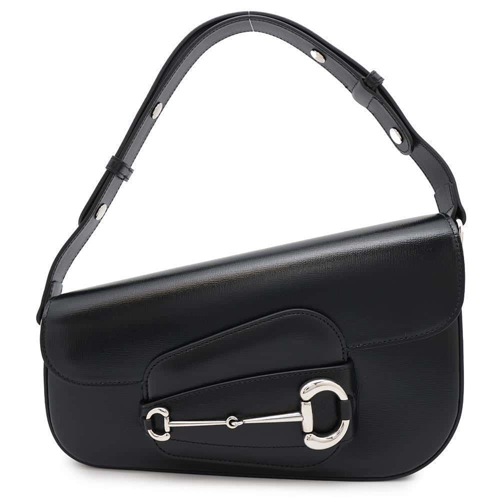 GUCCI Horsebit 1955 Shoulder Black764155 Leather Size Small