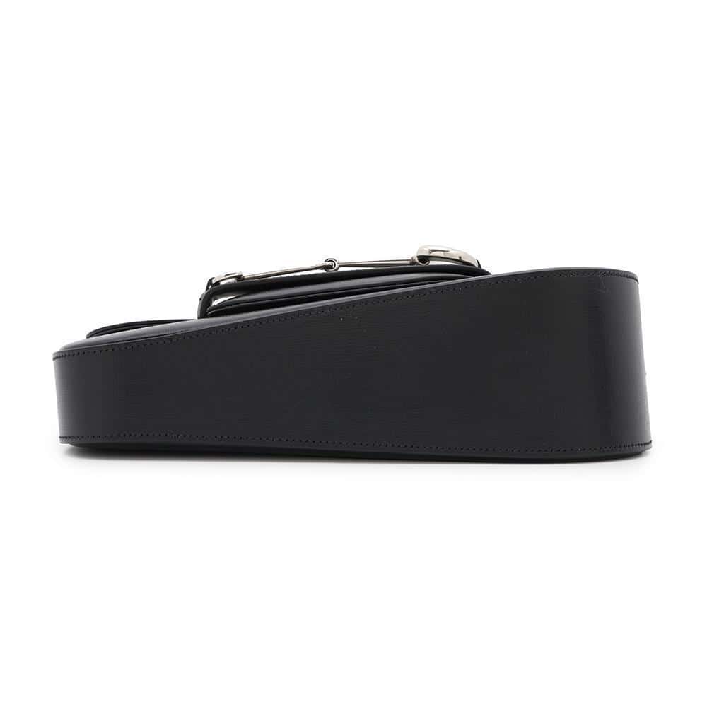 GUCCI Horsebit 1955 Shoulder Black764155 Leather Size Small