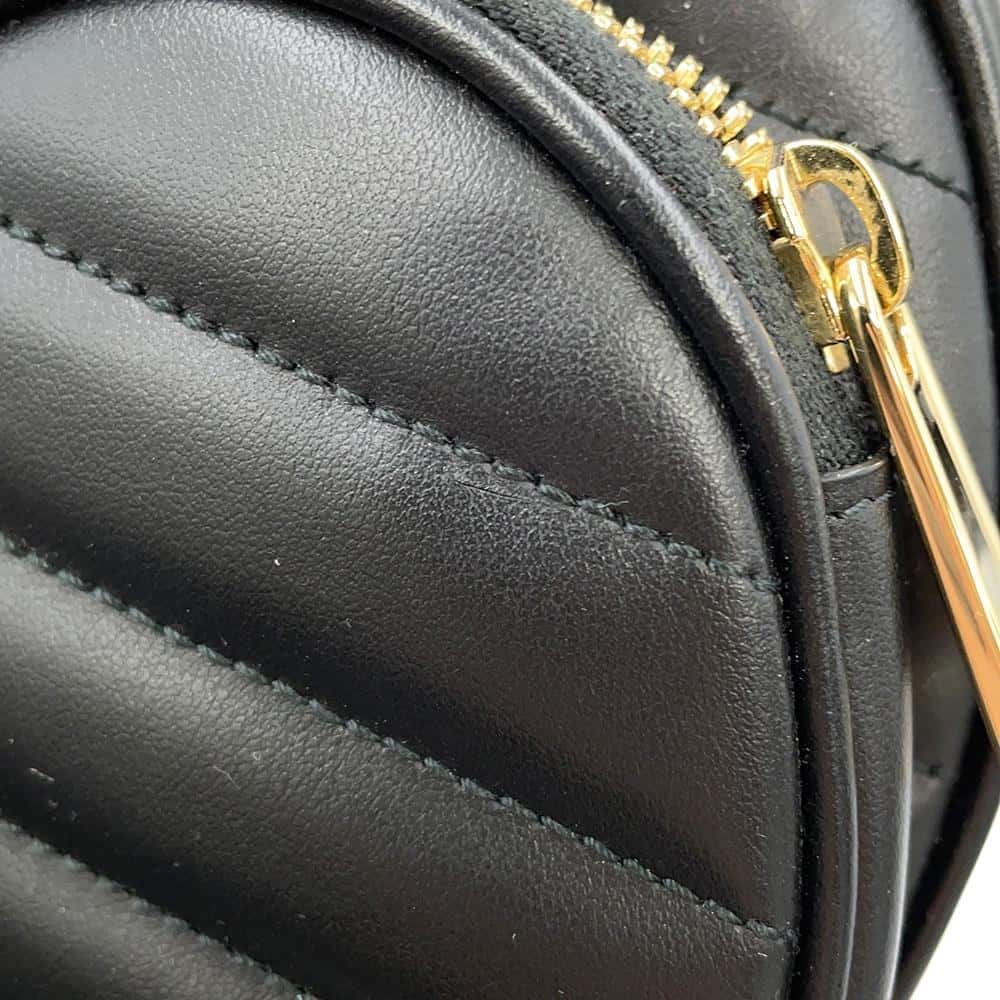 GUCCI Interlocking G Heart Shoulder Bag Black751628 Leather