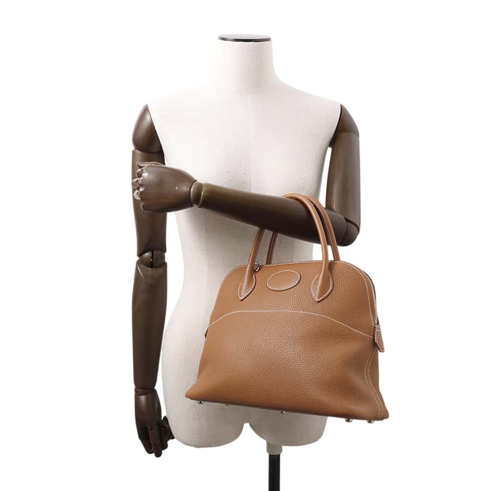 HERMES Bolide Gold Taurillon Clemence Size 31