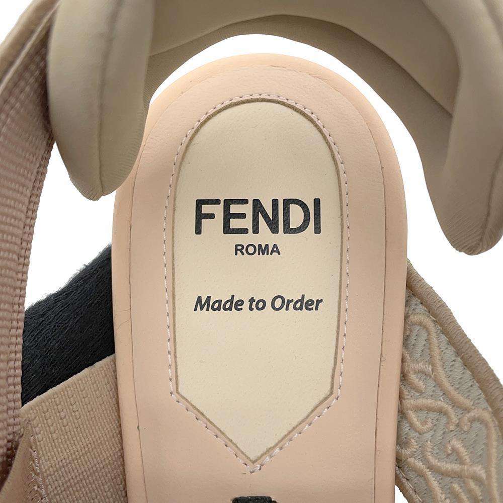 FENDI Colibri Pumps Pink Canvas Size 34H