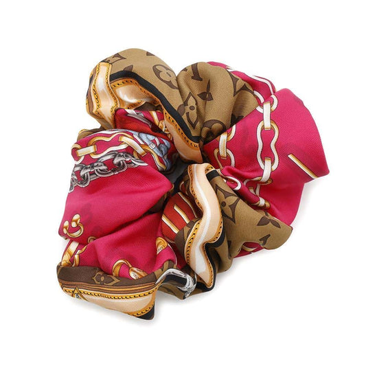 LOUIS VUITTON Scrunchie Toro Shoe Brown/PinkM76954 Silk 100%