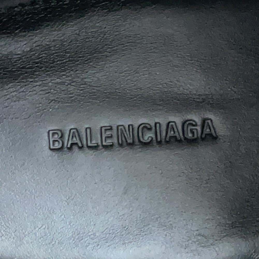 BALENCIAGA Painted Effect Strike Boots Black/White670632 Nylon Size 36