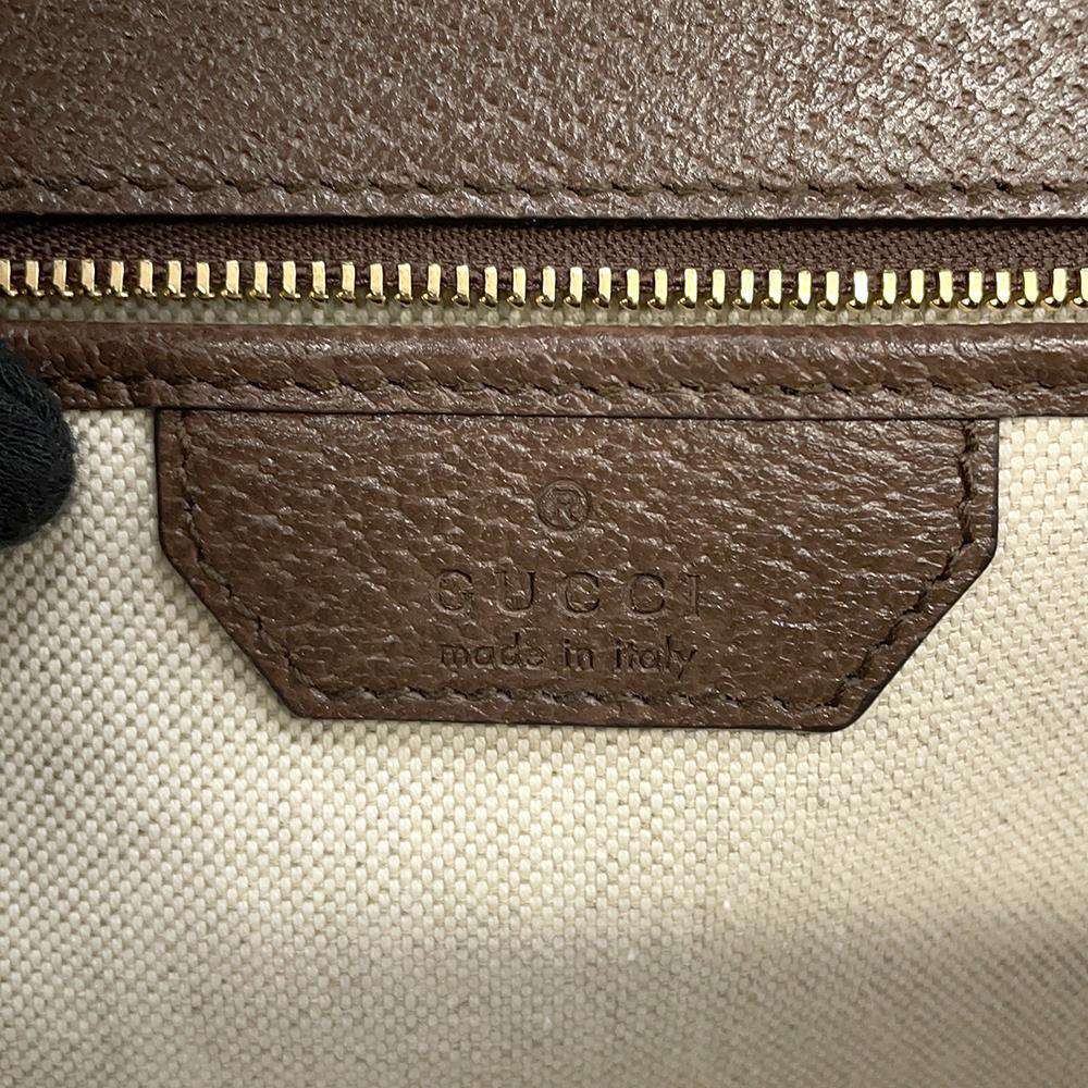 GUCCI GG Supreme Bamboo 2WAY Top Handle Bag Brown/Multicolor679632 PVC Leather Size Medium