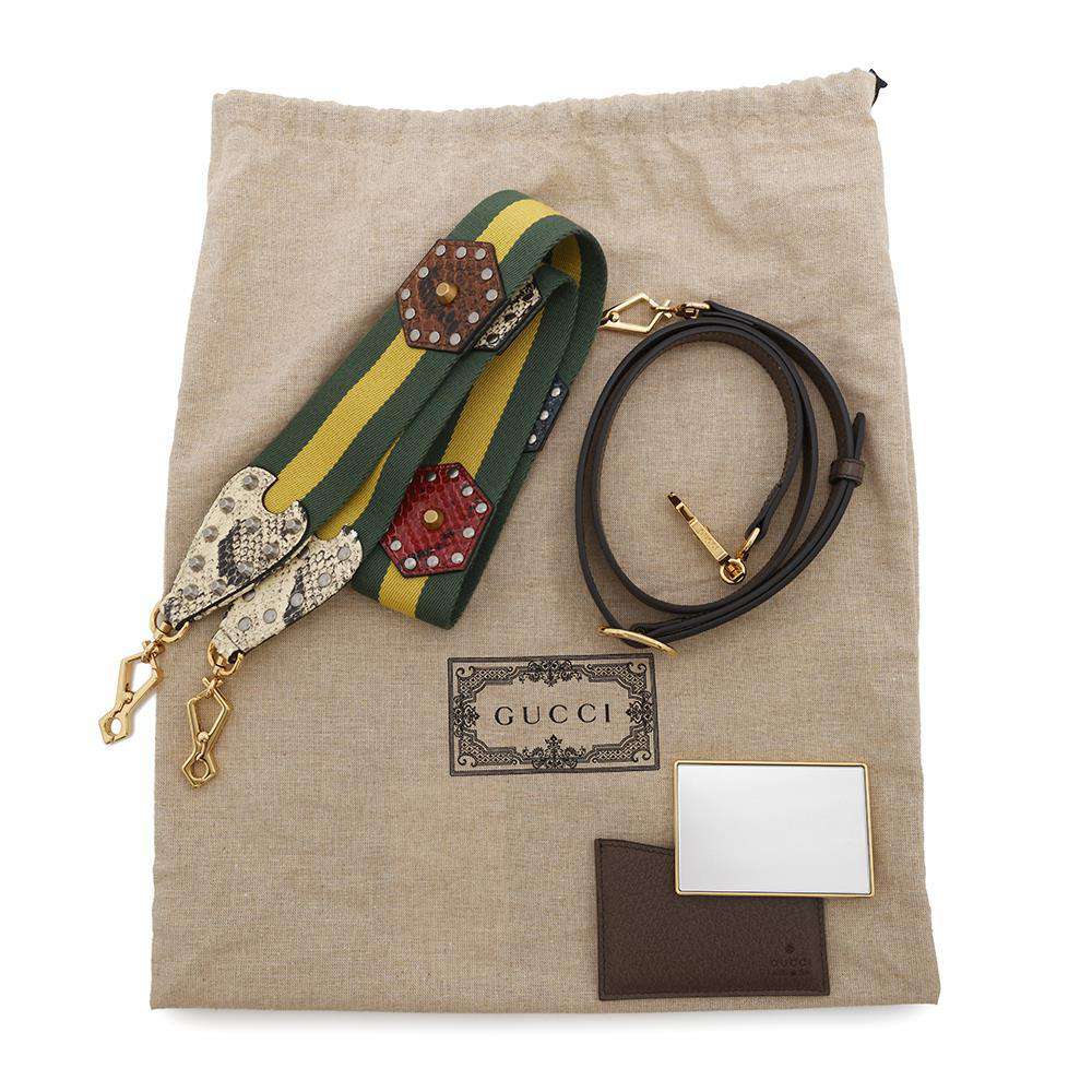 GUCCI GG Supreme Bamboo 2WAY Top Handle Bag Brown/Multicolor679632 PVC Leather Size Medium