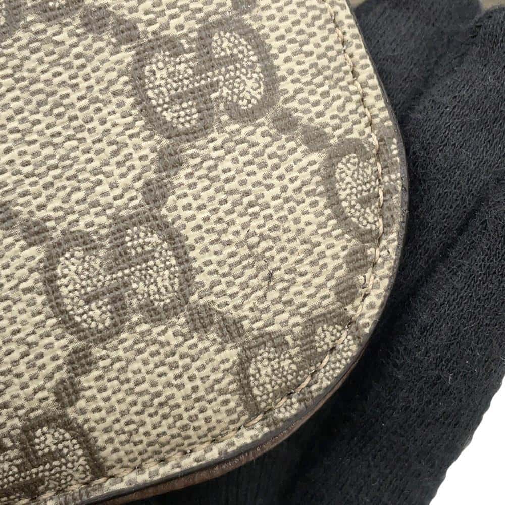 GUCCI Horsebit 1955 GG Supreme Shoulder Bag Beige/Brown764155 PVC Leather