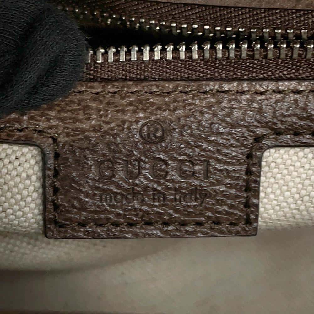 GUCCI Horsebit 1955 GG Supreme Shoulder Bag Beige/Brown764155 PVC Leather
