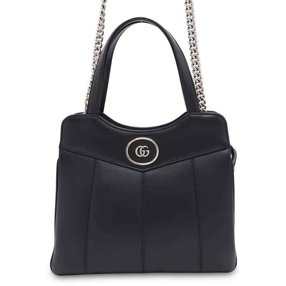 GUCCI Petit GG Small 2way Bag Black745918 Leather