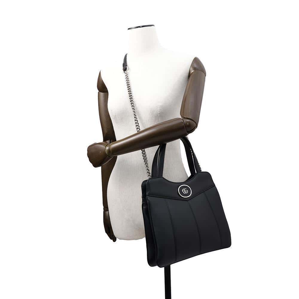 GUCCI Petit GG Small 2way Bag Black745918 Leather