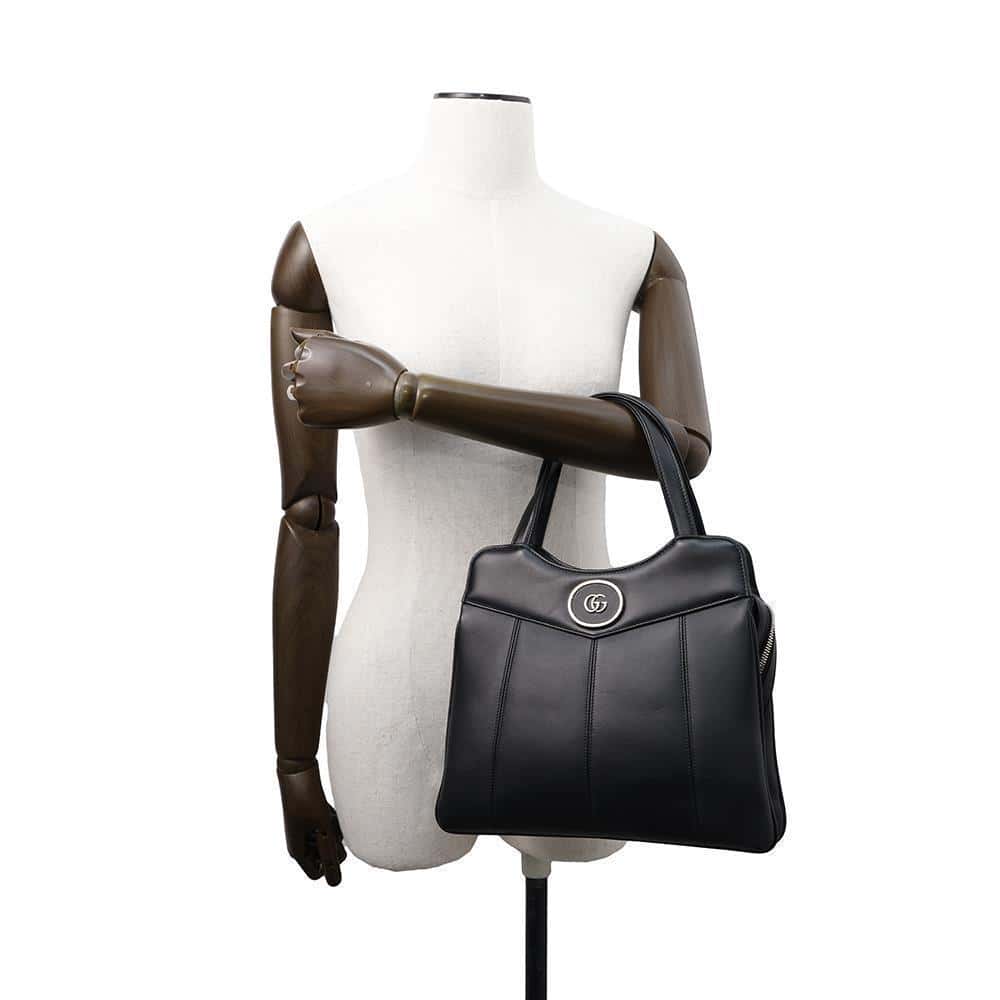 GUCCI Petit GG Small 2way Bag Black745918 Leather