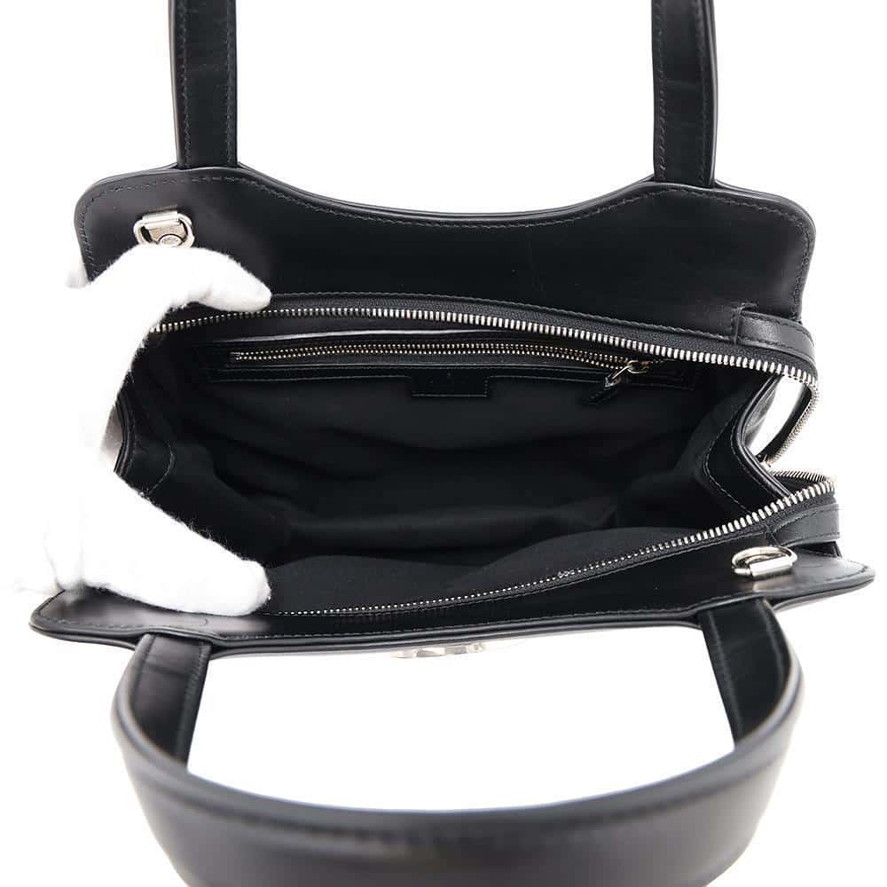 GUCCI Petit GG Small 2way Bag Black745918 Leather