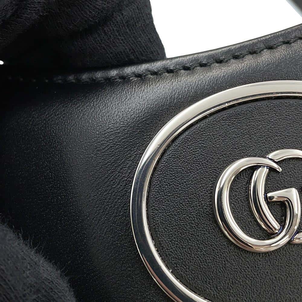 GUCCI Petit GG Small 2way Bag Black745918 Leather