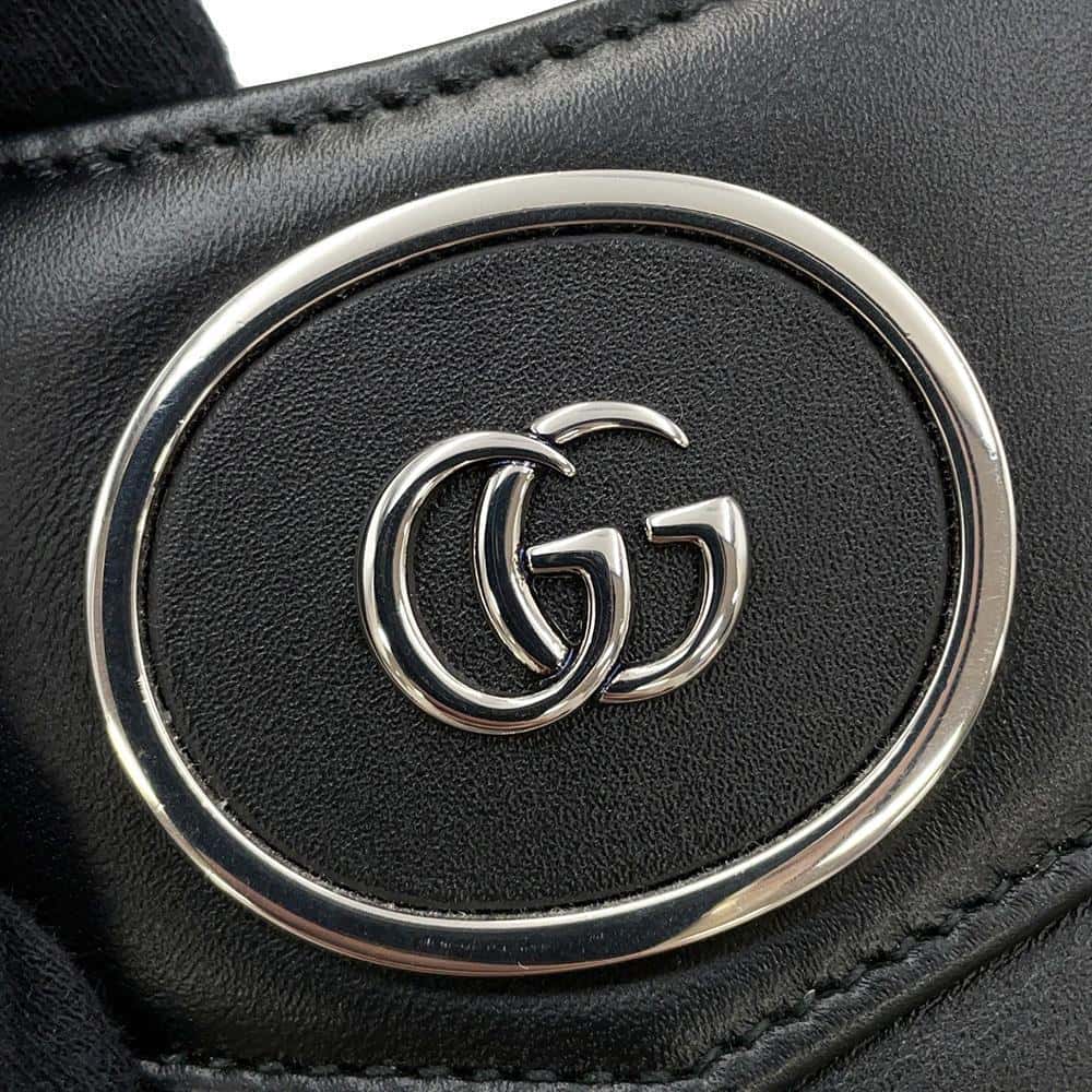 GUCCI Petit GG Small 2way Bag Black745918 Leather