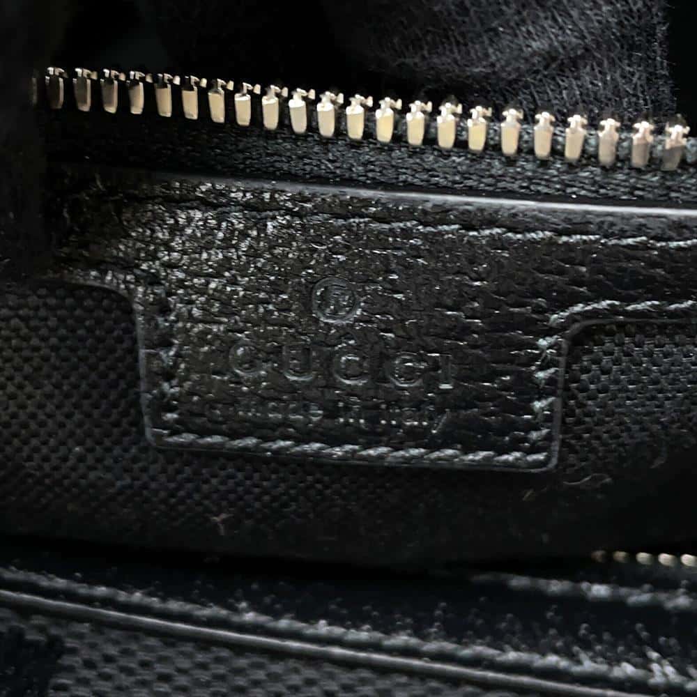 GUCCI Jumbo GG Duffle Travel Bag Black739625 Canvas Leather