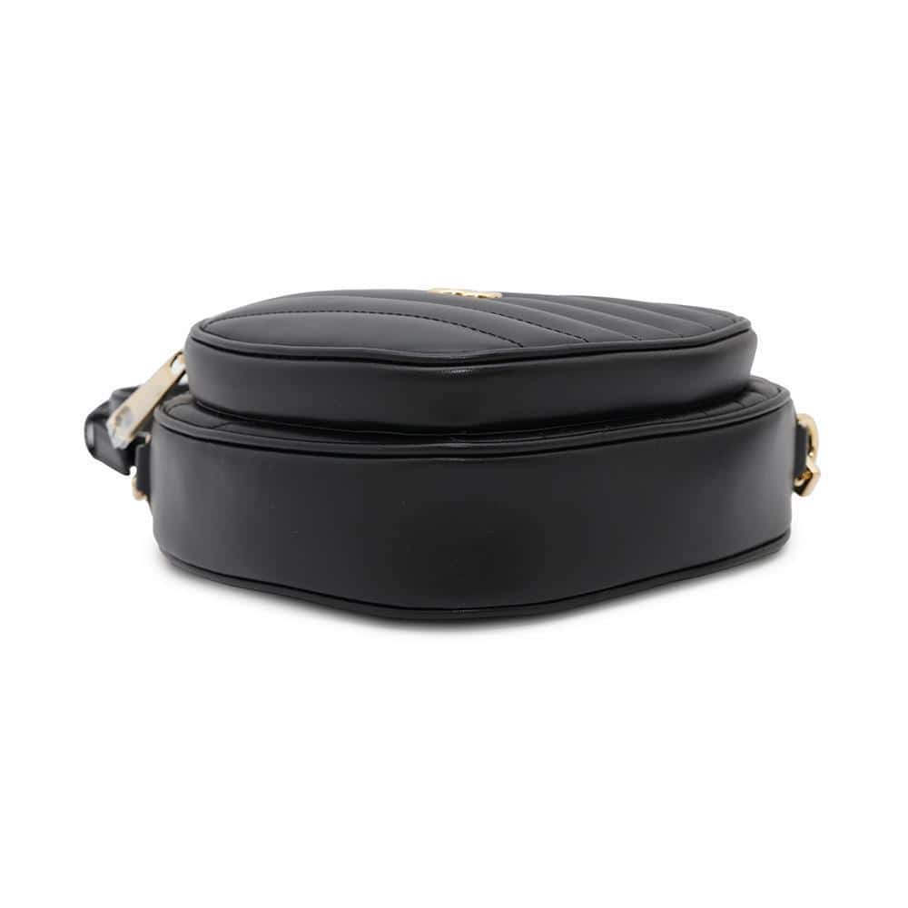 GUCCI Interlocking G Heart Shoulder Bag Black751628 Leather